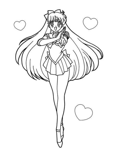Sailor Moon Anime Soldier Of Love And Justice Coloring