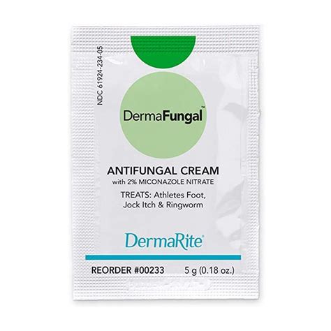 Dermafungal Antifungal Cream 5 Gram Individual Packet 144 Per Box