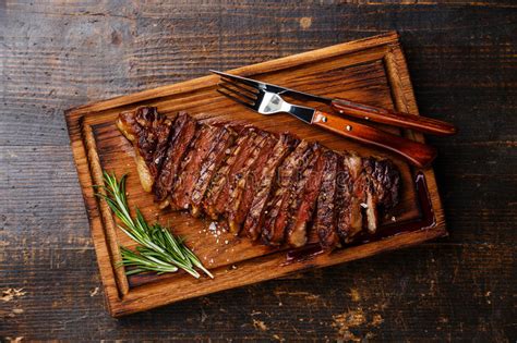 Steak On A Cutting Board Stock Image Image Of Harvest