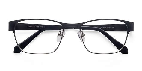 admire rectangle black silver full rim eyeglasses eyebuydirect
