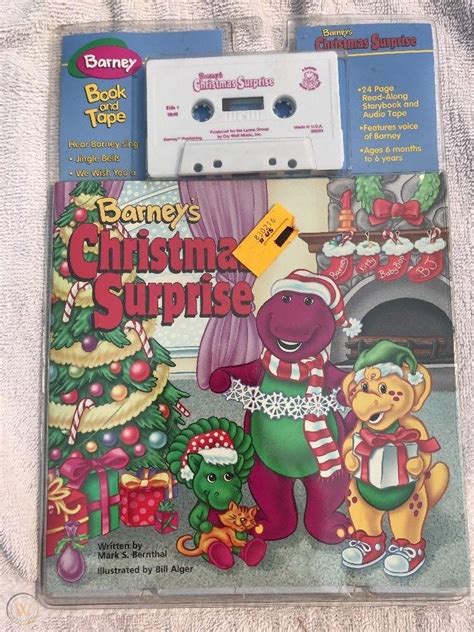 Barney Dinosaur Storytime Christmas Surprise 1997 Book And Cassette