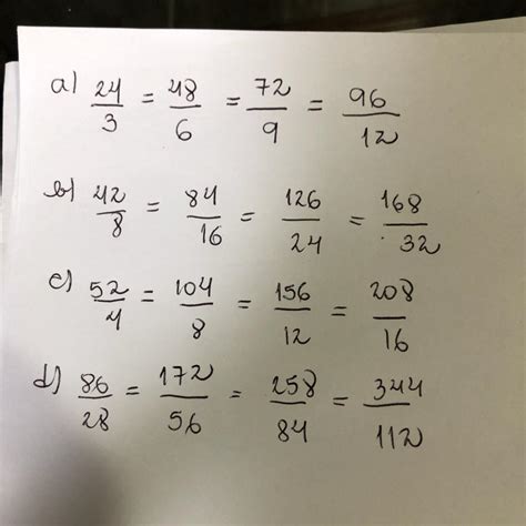 Complete As Frações Para Que Sejam Equivalentes