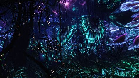 Bio Luminescence Pandora Avatar Night Forest Fantasy Landscape