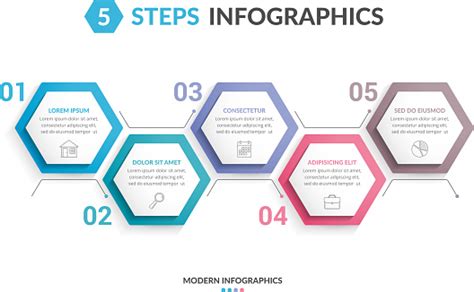 5 Steps Infographics Stock Illustration Download Image Now Istock