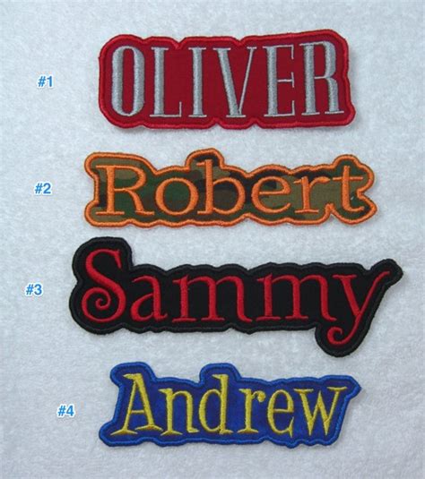 Name Patch Personalized Single Name Patch Fabric Embroidered