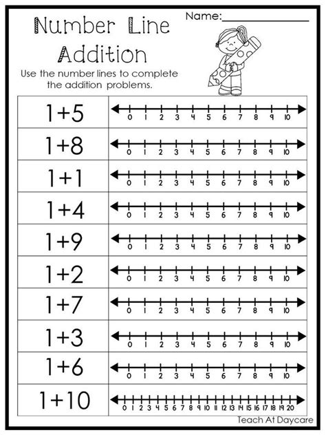 Number Line Worksheet For Kindergarten