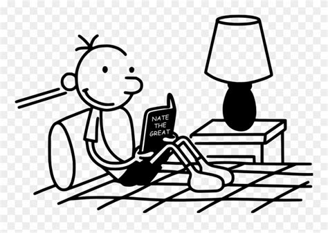 Greg Heffley Reading Nate The Great Diary Of A Wimpy Kid Coloring