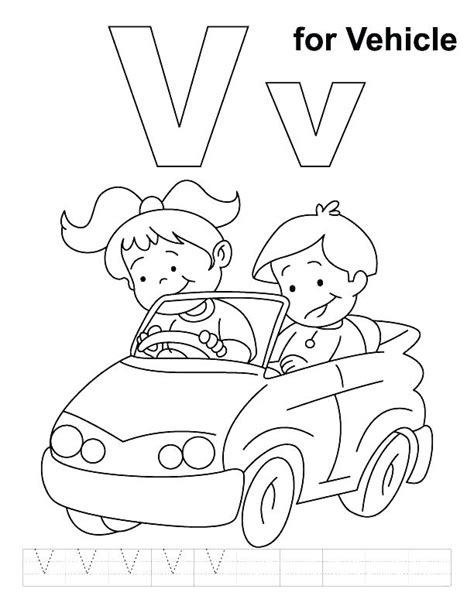 Letter V Coloring Pages Preschool At Getdrawings Free Download