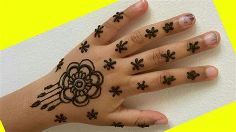 Kids Henna Designkids Mehndi Flower Easy Designछोटे बच्चे से सीखे