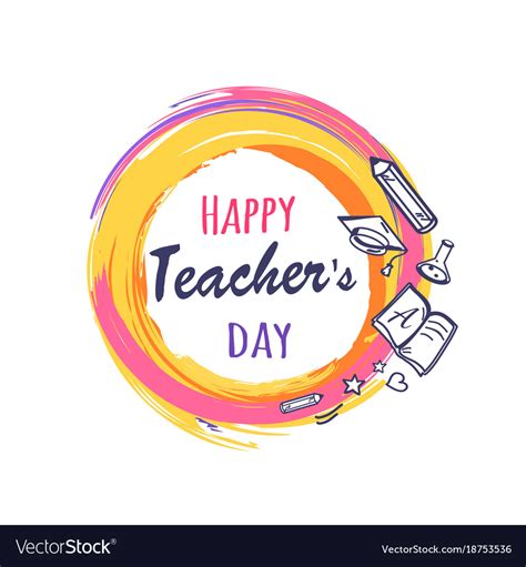 Happy Teachers Day Poster Royalty Free Vector Image