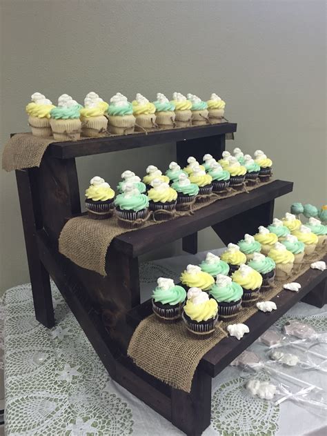Shabby Chic Wooden Cupcake Stand Holds 60 Cupcakes