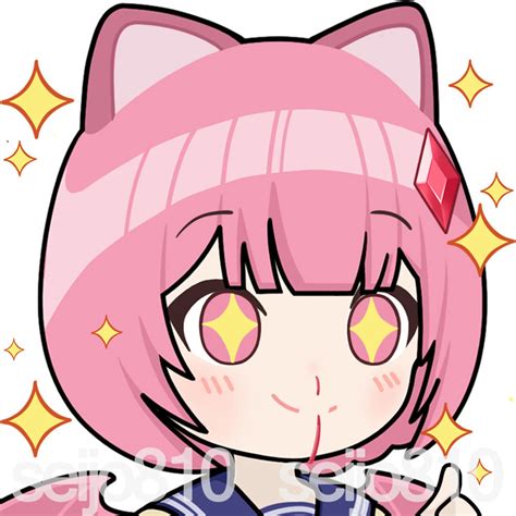 Chibi Anime Girl Emotes Set Twitchdiscord Etsy