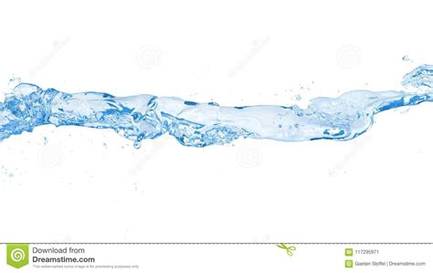 3d Animation Of A Blue Water Flow Stock Illustration