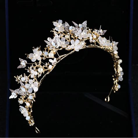 Butterfly Crowngold Crownprincess Crownbridal Crownlv1377 On
