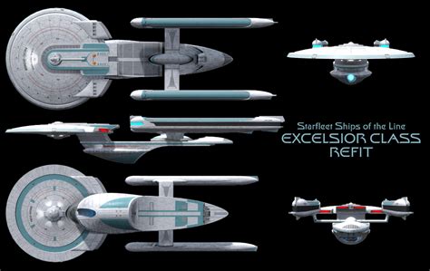 Excelsior Class Starship Refit High Resolution By Enethrin On