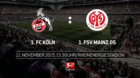 Bundesliga | Vorschau 1. FC Köln - 1. FSV Mainz 05 | 13. Spieltag
