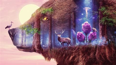 Digital Digital Art Artwork Illustration Nature Trees Forest