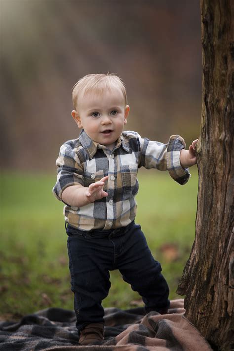 Outdoor Baby Boy Photography One Year Old Photos Fall Portrait