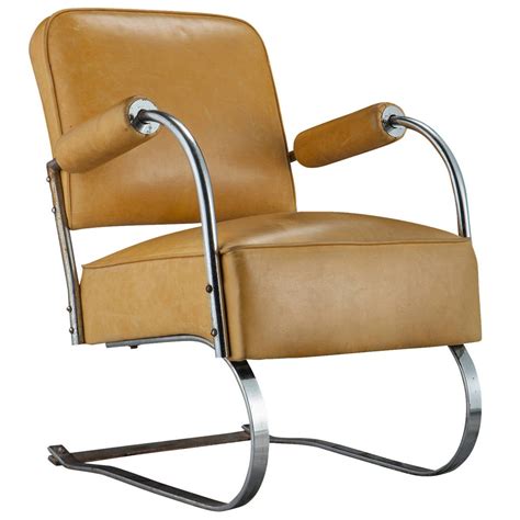 Free shipping on orders over $35. Yellow Leather and Chrome Cantilever Chair