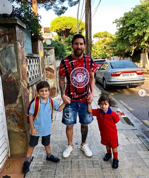 Lionel Messi Shares Photos Of Himself Taking His Sons To School The Talks