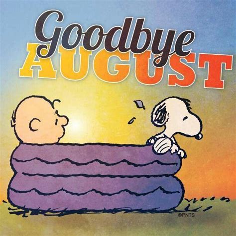 Snoopy Goodbye August Happy September Peanuts Comic Strip Peanuts