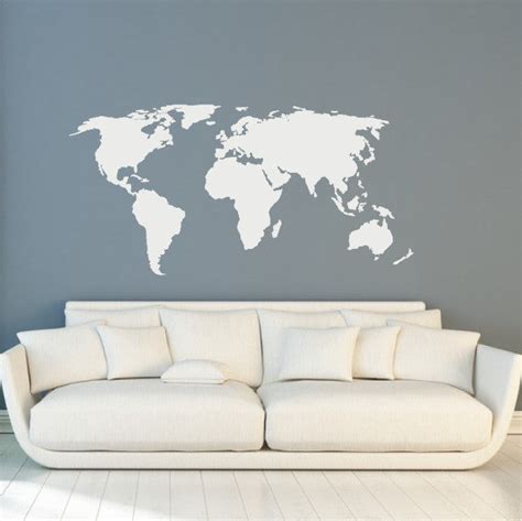Map Of The World Vinyl Wall Decal Design Fixate