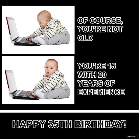 Happy 35th Birthday Meme In   Png Illustrator Psd Download