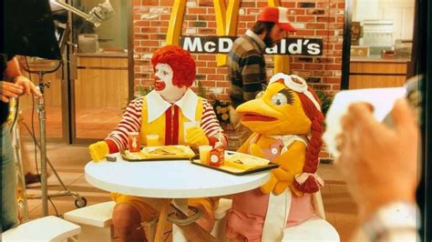 Ronald Mcdonald And Birdie The Early Bird Prepare To Film The End Scene
