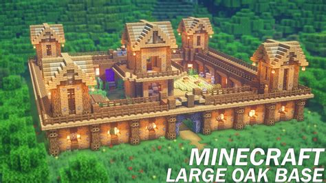 Minecraft Large Oak Survival Base Tutorial How To Build A Survival