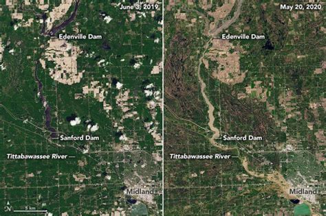 Nasa Shares Satellite Images Of Historic Flooding In Michigan Ibtimes