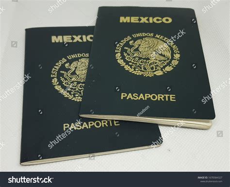 Two Mexican Passports White Background Stock Photo 1670584327