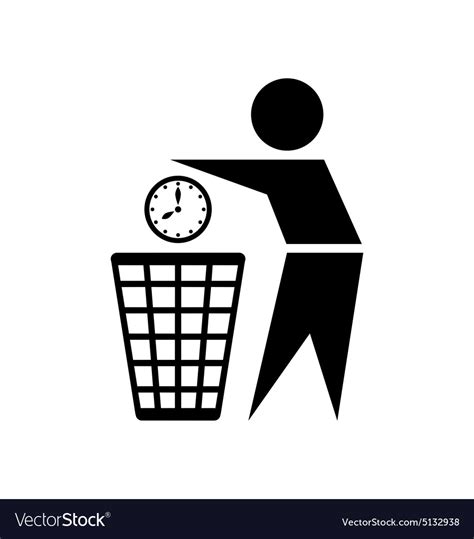 Do Not Waste Time Icon Royalty Free Vector Image