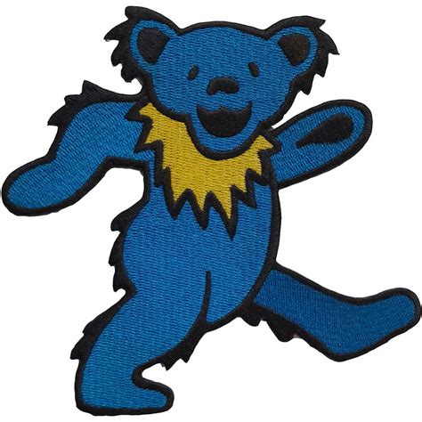 grateful dead standard patch blue dancing bear wholesale only and official licensed