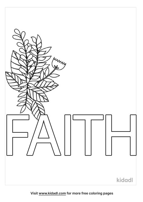 Free Faith Coloring Page | Coloring Page Printables | Kidadl