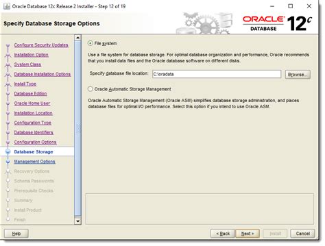 Installing Oracle Database 12c