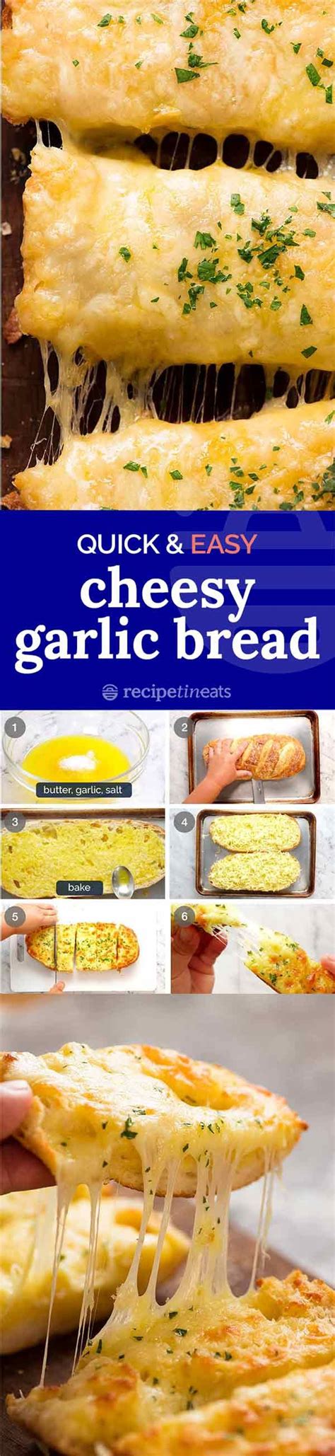 Quick Cheesy Garlic Bread Recipe Cheesy Garlic Bread Garlic Bread