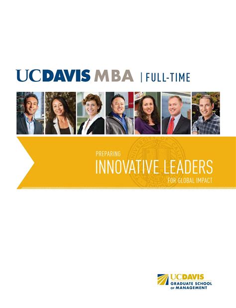 Uc Davis Full Time Mba Brochure 2015 By Uc Davis Graduate School Of
