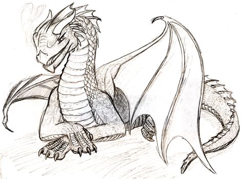 Simple Dragon By ~flamingpigeon On Deviantart Dragon Sketch Dragon