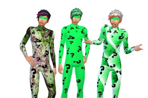 Riddler Inspired Costume Tights For Sims 4 The Sims 4 Sims Loverslab