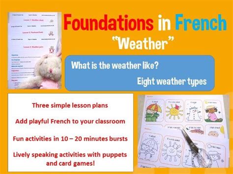 French Weather French Basics 3 Lesson Plan Bundle Teaching Resources
