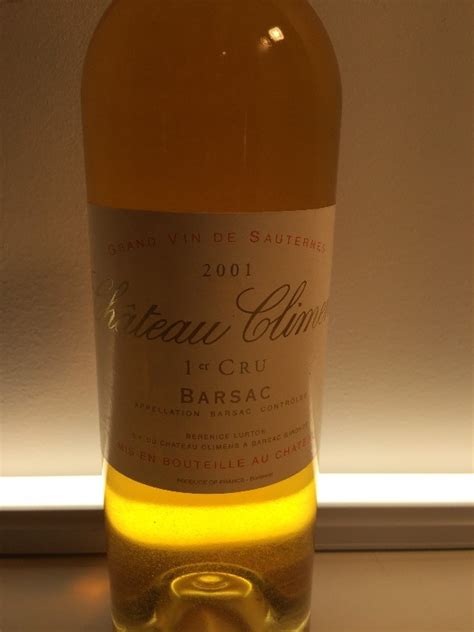 The aromas include blossom and stone fruit, with a hint. Château CLIMENS, Sauternes, 2001 | Cavacave
