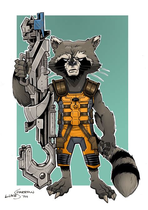 Rocket Raccoon By Lukesparrow On Deviantart Rocket Raccoon Raccoon