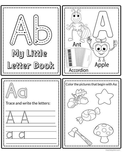 Abc Mini Book Printable Alphabet Letter Mini Book Alphabet Mini