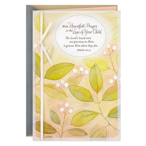 Comfort And Strength Religious Sympathy Card For Loss Of Child