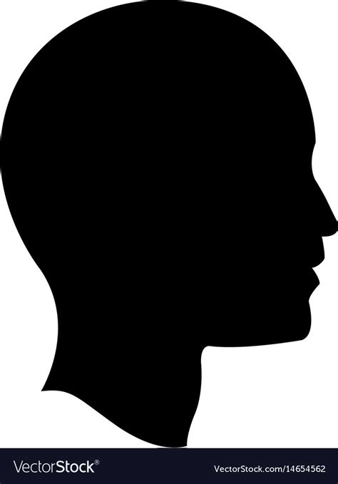 Pictogram Profile Head Human Man Royalty Free Vector Image