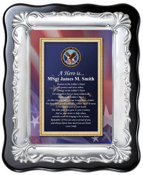Personalized Military Plaque T Retirement Service Poetry Frame Goin