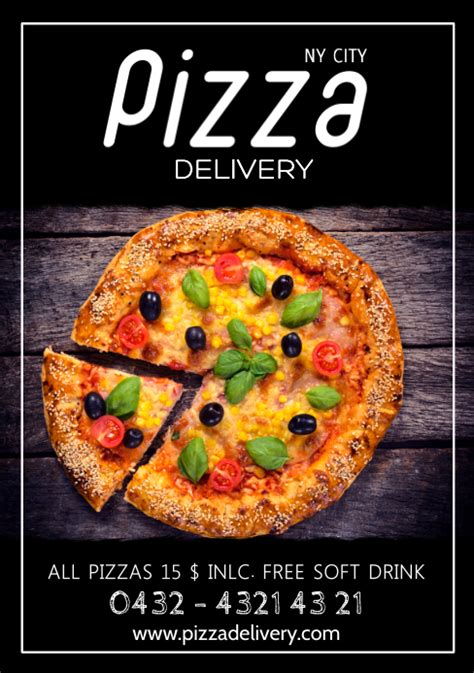 Pizza Delivery Special Restaurant Deal Ad Template Postermywall