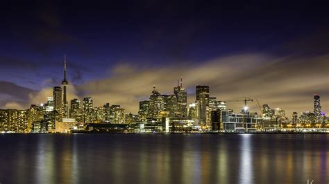 Light Buildings During Nighttime In Toronto 4k Hd Travel Wallpapers