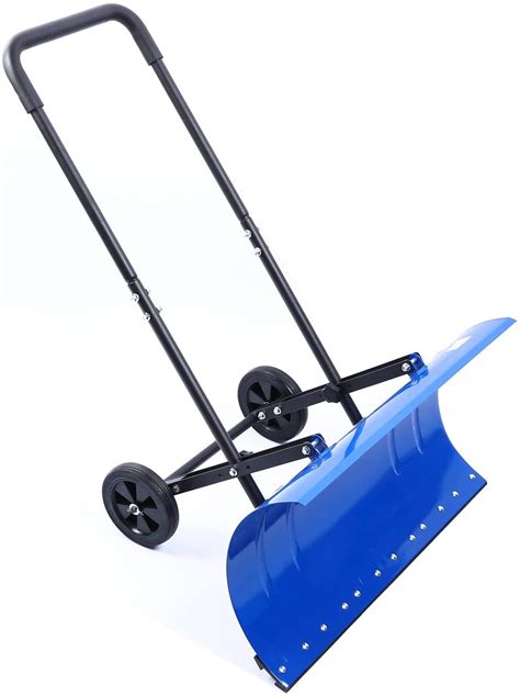 Snow Shovel With Wheels For Driveway Heavy Duty Metal Shovels With