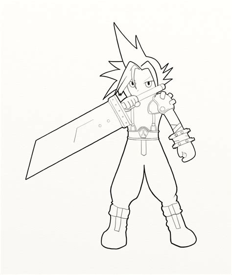 Final fantasy coloring page to color, print and download for free along with bunch of favorite fantasy coloring page for kids. Final Fantasy 7 Coloring Pages - Coloring Home